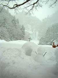 冬の平湯大滝