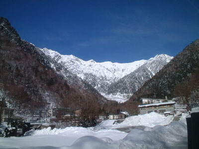 新穂高の雪景色